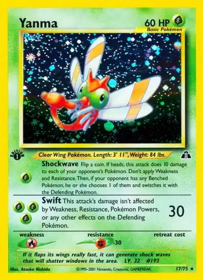Yanma 17/75 Neo Discovery Pokemon card