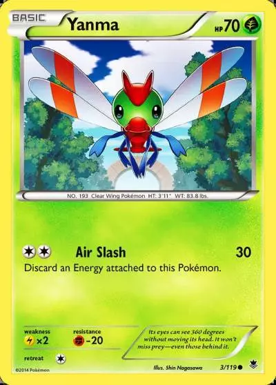 Yanma 3/119 Phantom Forces Pokemon card