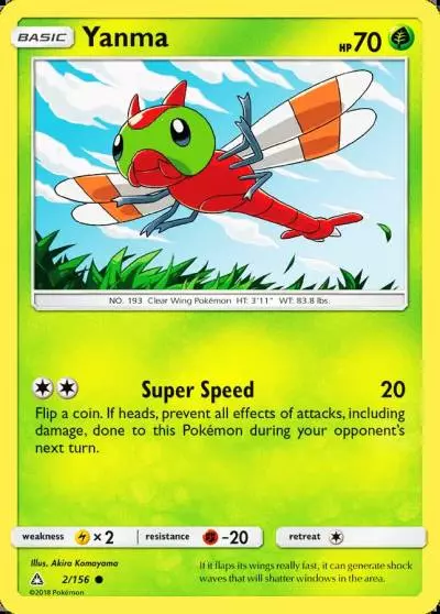 Yanma 2/156 Ultra Prism Pokemon card