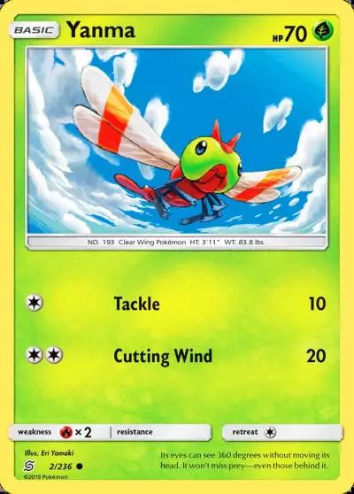 Yanma 2/236 Unified Minds Pokemon card