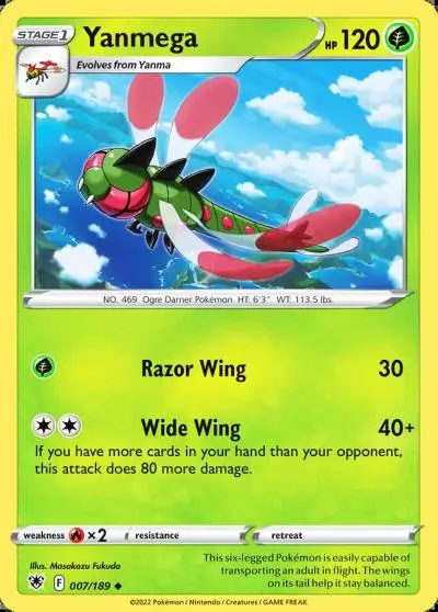 Yanmega 7/189 Astral Radiance Pokemon card