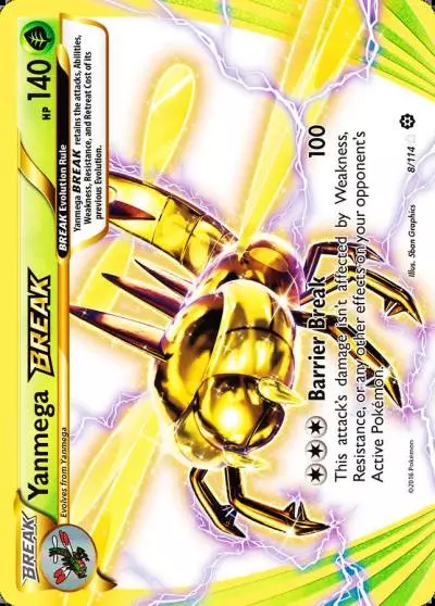 Yanmega BREAK 8/114 Steam Siege Pokemon card