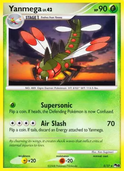 Yanmega 5/17 POP Series 8 Pokemon card