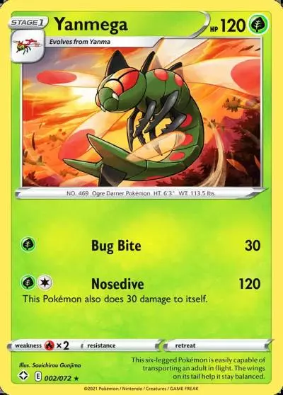 Yanmega 2/72 Shining Fates Pokemon card