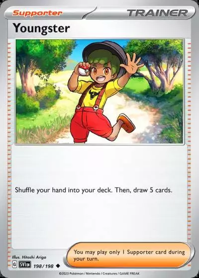 Youngster 198/198 Scarlet & Violet Pokemon card