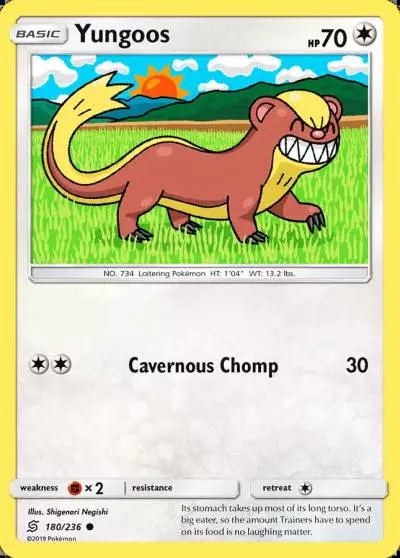 Yungoos 180/236 Unified Minds Pokemon card