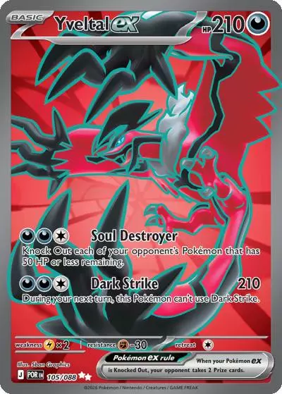 Yveltal ex 105/88 Perfect Order Pokemon card