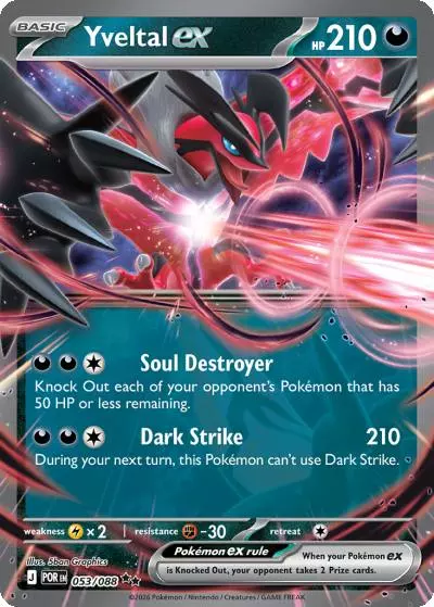 Yveltal ex 53/88 Perfect Order Pokemon card