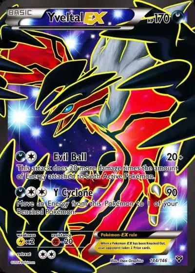 Yveltal-EX 144/146 XY Pokemon card