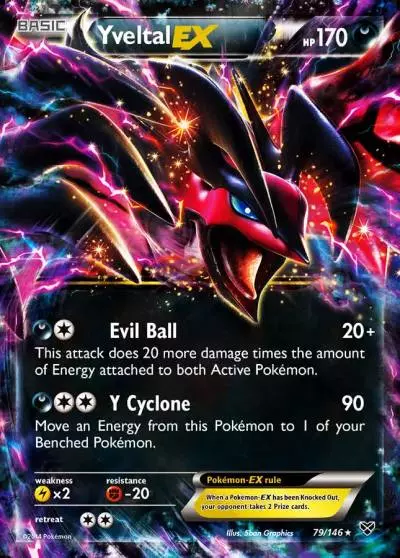 Yveltal-EX 79/146 XY Pokemon card