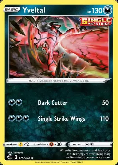 Yveltal 175/264 Fusion Strike Pokemon card