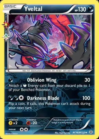 Yveltal RC16/83 Generations Pokemon card