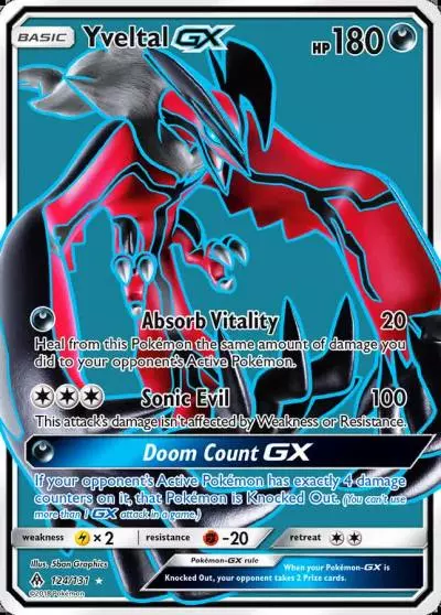 Yveltal-GX 124/131 Forbidden Light Pokemon card