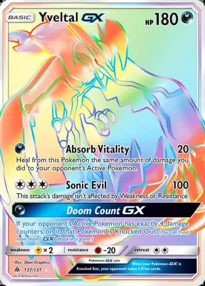 Yveltal-GX 137/131 Forbidden Light Pokemon card