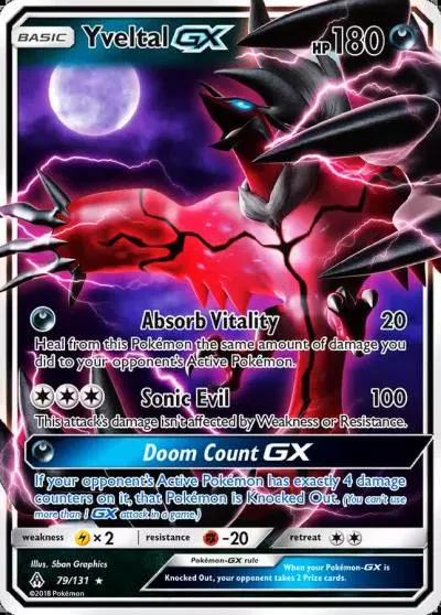 Yveltal-GX 79/131 Forbidden Light Pokemon card