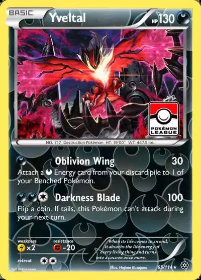Yveltal 65/114 Steam Siege Pokemon card