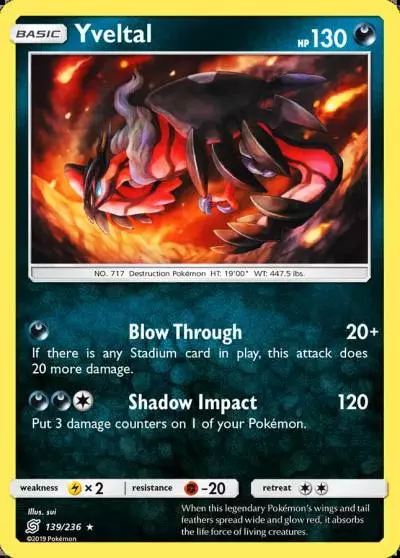 Yveltal 139/236 Unified Minds Pokemon card