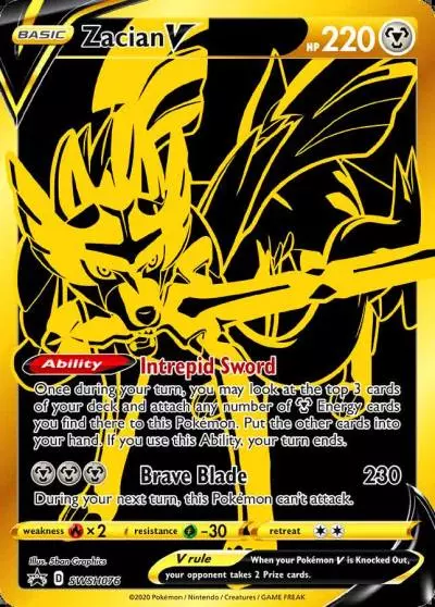 Zacian V SWSH076/307 SWSH Black Star Promos Pokemon card