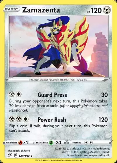 Zamazenta 140/192 Rebel Clash Pokemon card