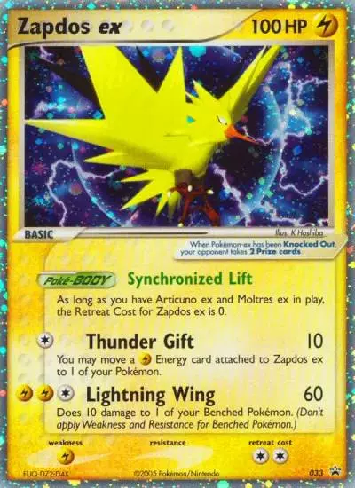 Zapdos ex 33/40 Nintendo Black Star Promos Pokemon card
