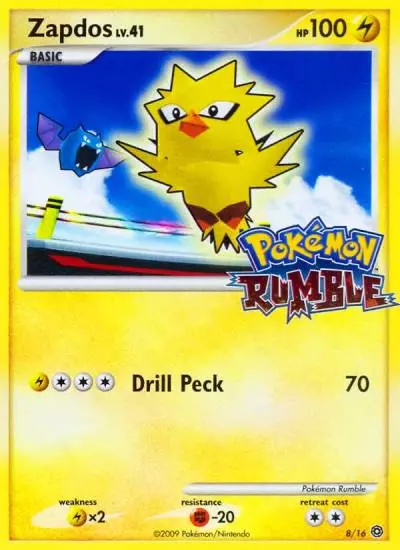 Zapdos 8/16 Pokémon Rumble Pokemon card