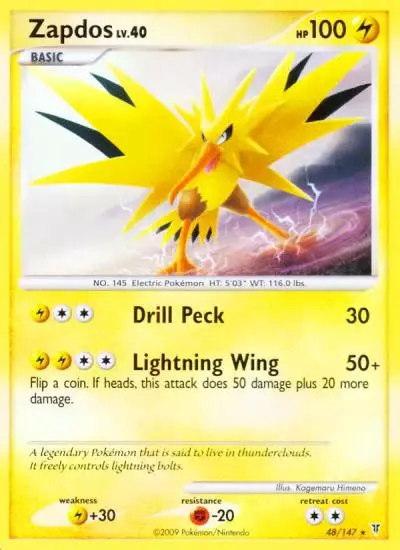 Zapdos 48/147 Supreme Victors Pokemon card