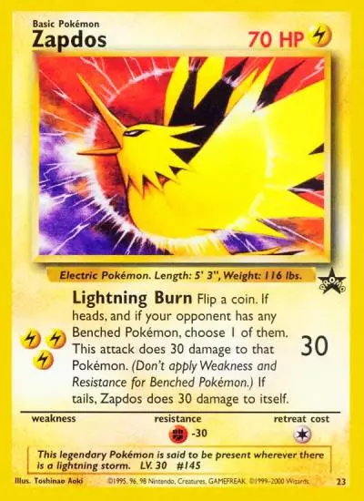 Zapdos 23/53 Wizards Black Star Promos Pokemon card