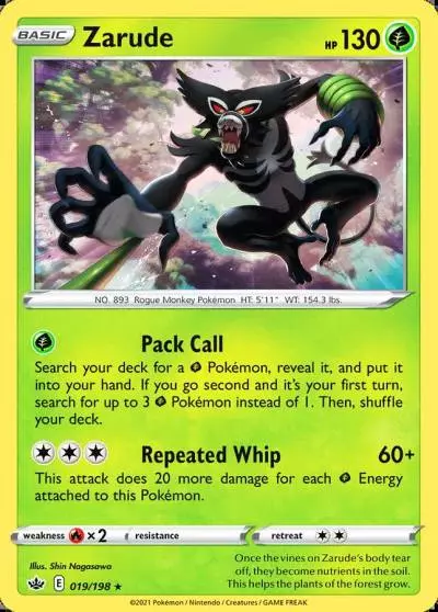 Zarude 19/198 Chilling Reign Pokemon card