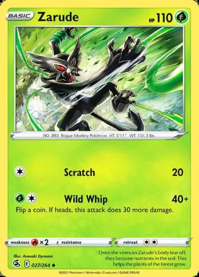 Zarude 27/264 Fusion Strike Pokemon card