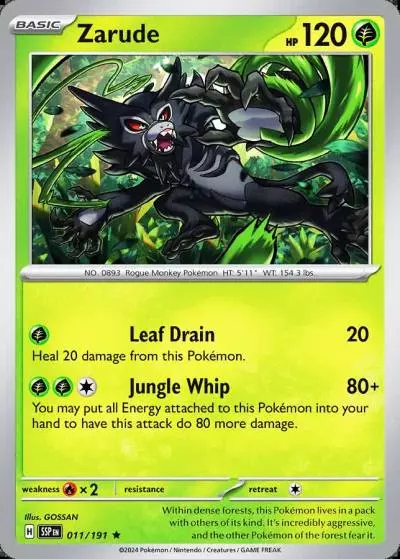 Zarude 11/191 Surging Sparks Pokemon card