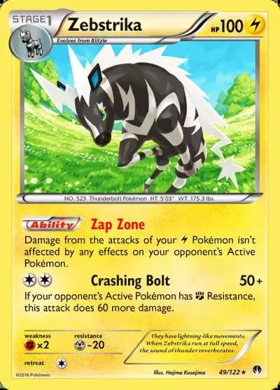 Zebstrika 49/122 BREAKpoint Pokemon card