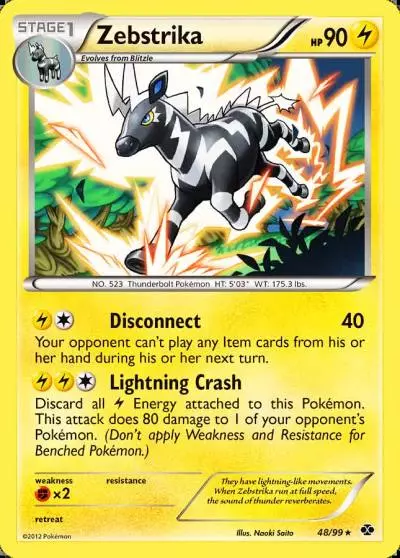 Zebstrika 48/99 Next Destinies Pokemon card