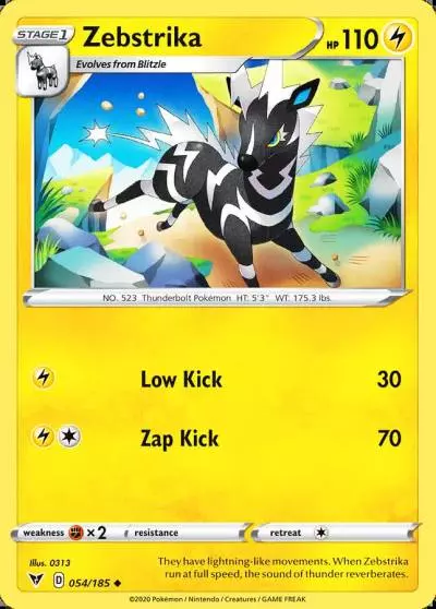 Zebstrika 54/185 Vivid Voltage Pokemon card