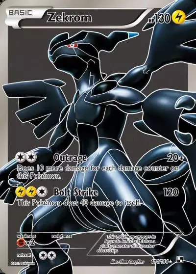 Zekrom 114/114 Black & White Pokemon card