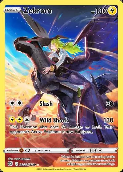 Zekrom TG05/30 Brilliant Stars Trainer Gallery Pokemon card