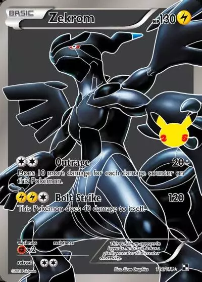 Zekrom 114/25 Celebrations: Classic Collection Pokemon card