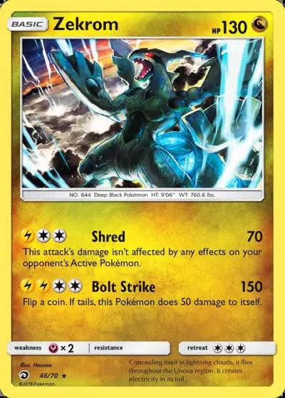 Zekrom 46/70 Dragon Majesty Pokemon card