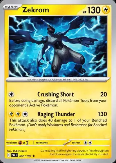Zekrom 66/182 Paradox Rift Pokemon card
