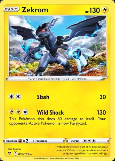 Zekrom 60/185 Vivid Voltage Pokemon card