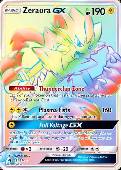 Zeraora-GX 221/214 Lost Thunder Pokemon card