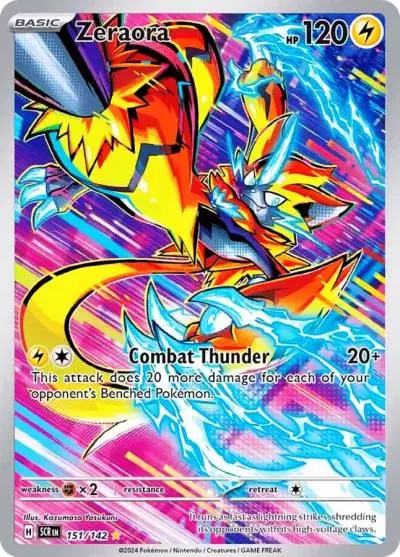 Zeraora 151/142 Stellar Crown Pokemon card