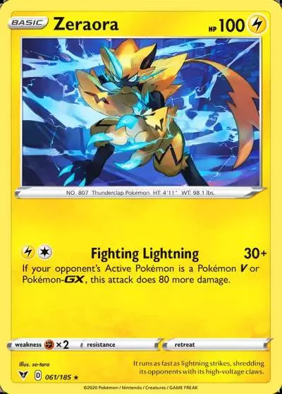 Zeraora 61/185 Vivid Voltage Pokemon card