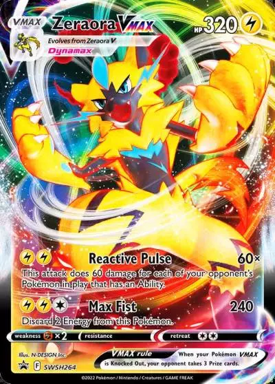 Zeraora VMAX SWSH264/307 SWSH Black Star Promos Pokemon card