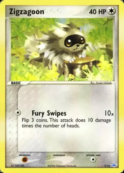 Zigzagoon 7/10 EX Trainer Kit Latios Pokemon card