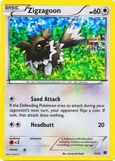 Zigzagoon 11/12 McDonald's Collection 2015 Pokemon card