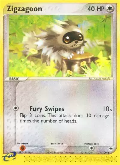 Zigzagoon 79/109 Ruby & Sapphire Pokemon card