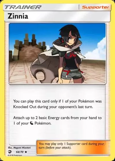 Zinnia 64/70 Dragon Majesty Pokemon card