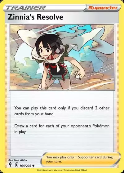 Zinnia's Resolve 164/203 Evolving Skies Pokemon card