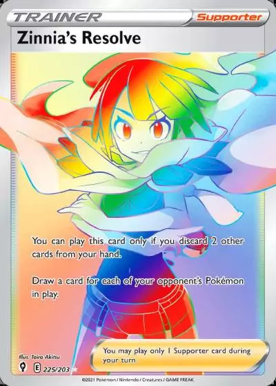 Zinnia's Resolve 225/203 Evolving Skies Pokemon card
