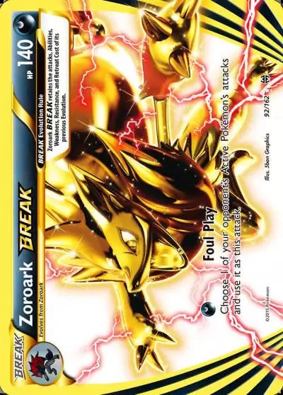 Zoroark BREAK 92/162 BREAKthrough Pokemon card